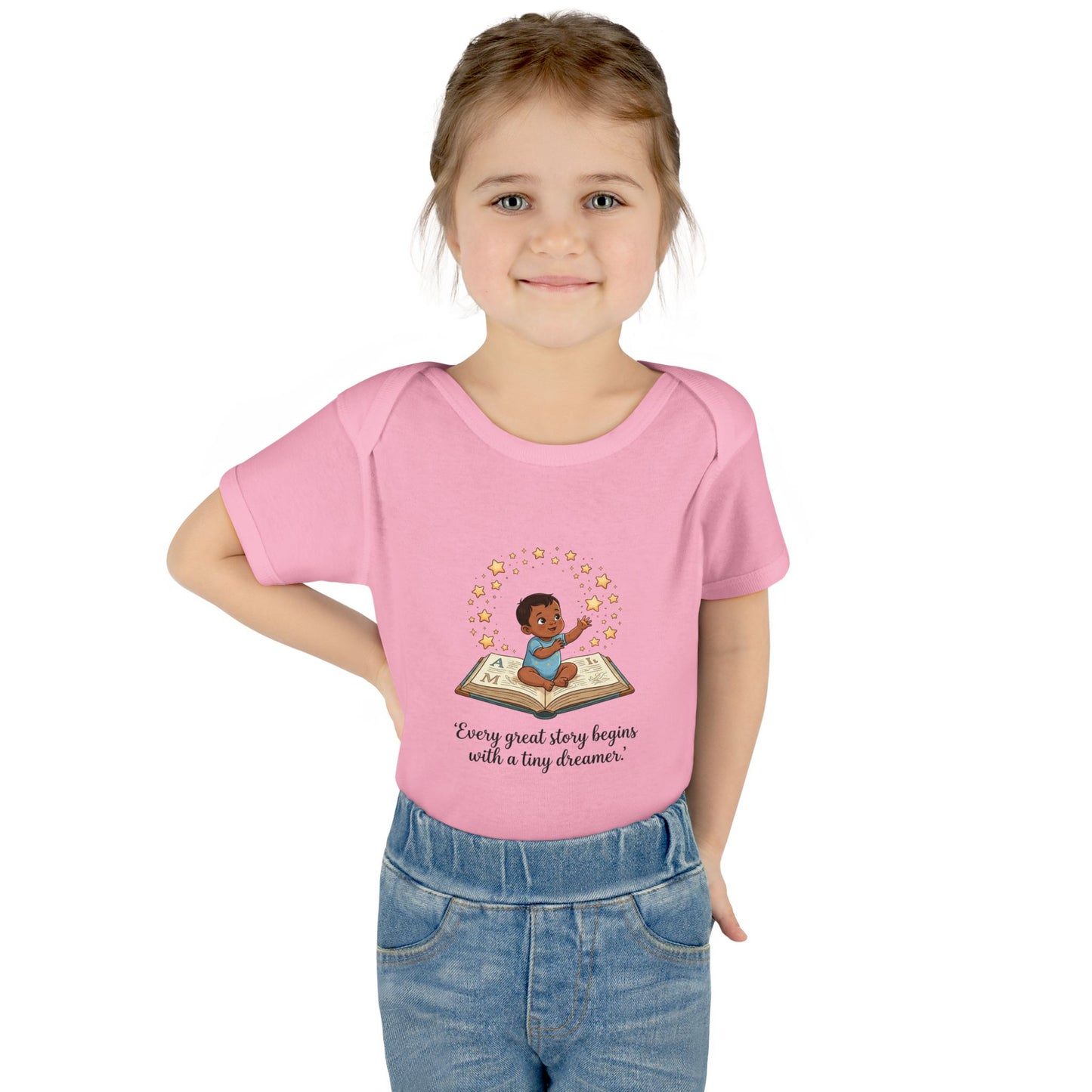 Baby Bodysuit - "Every Great Story Begins with a Tiny Dreamer" Illustrated Infant Onesie