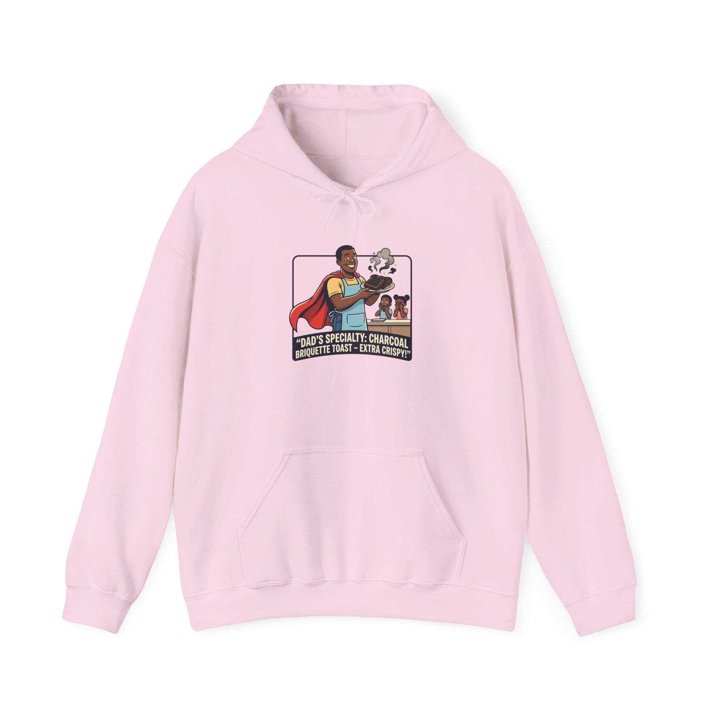 Hoodie — 'Dad's Specialty Charcoal Grilled Toast' Retro BBQ Chef Graphic