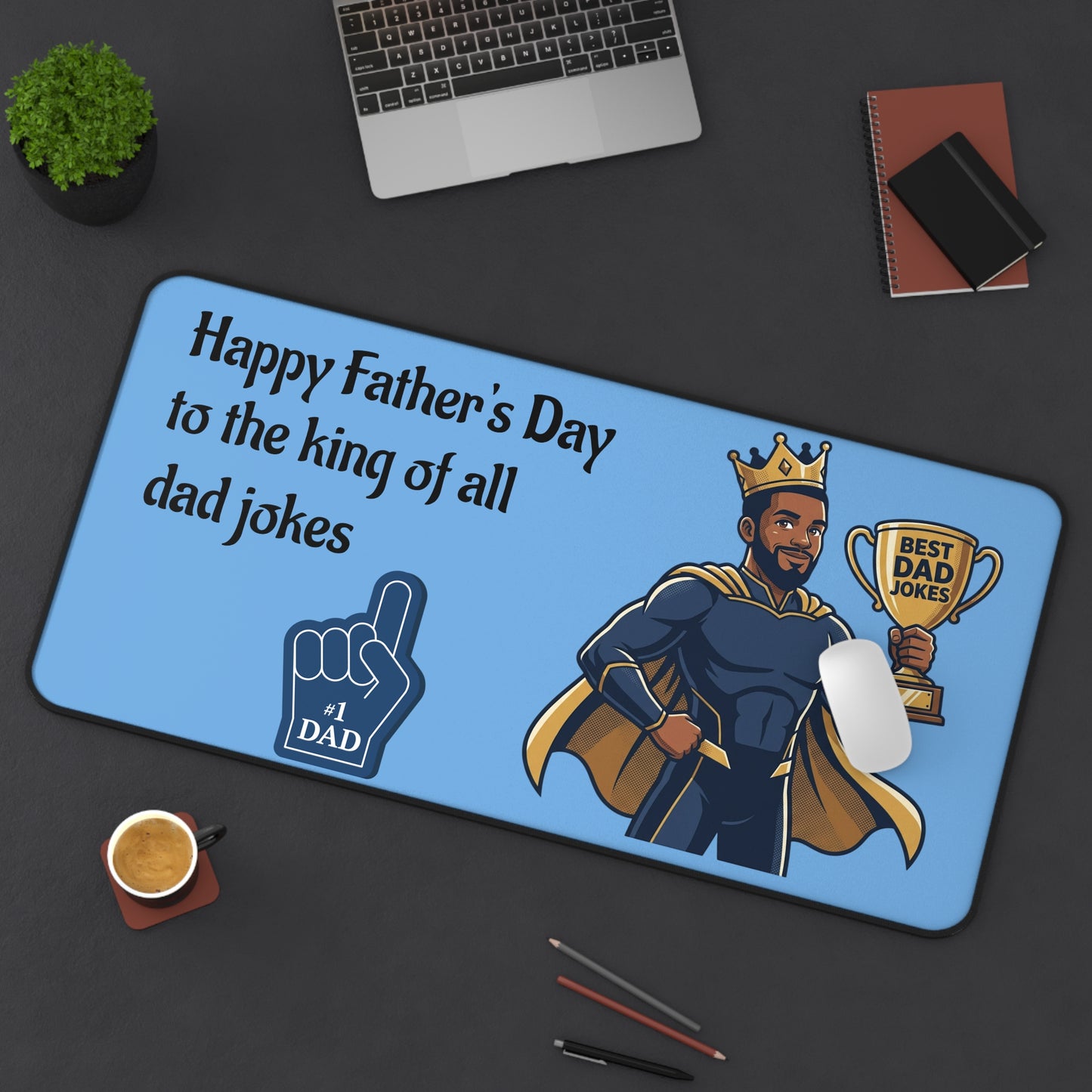 Father's Day Desk Mat | Best Dad Trophy Mouse Pad