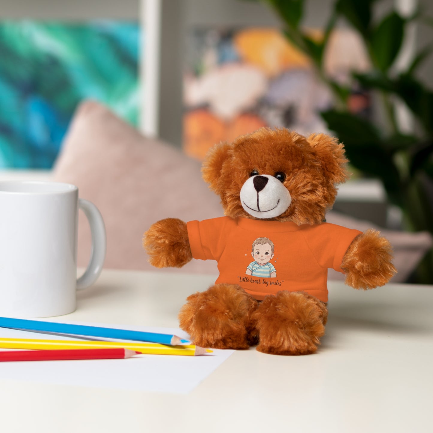 Baby Boy Stuffies with 'Little loved, big smile' Tee