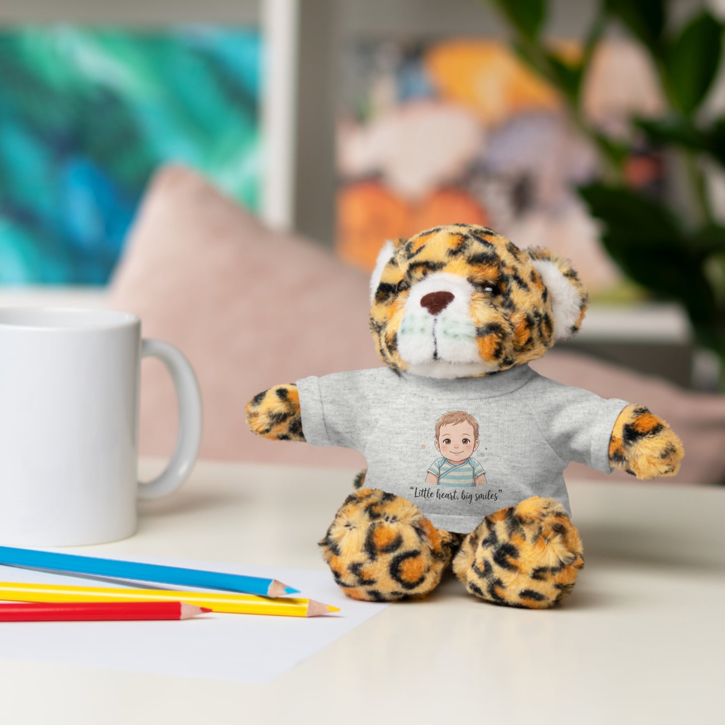 Baby Boy Stuffies with 'Little loved, big smile' Tee