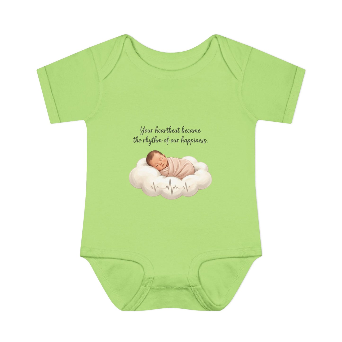 Infant Bodysuit — "Your heartbeat became the rhythm of our happiness" Newborn Baby Gift