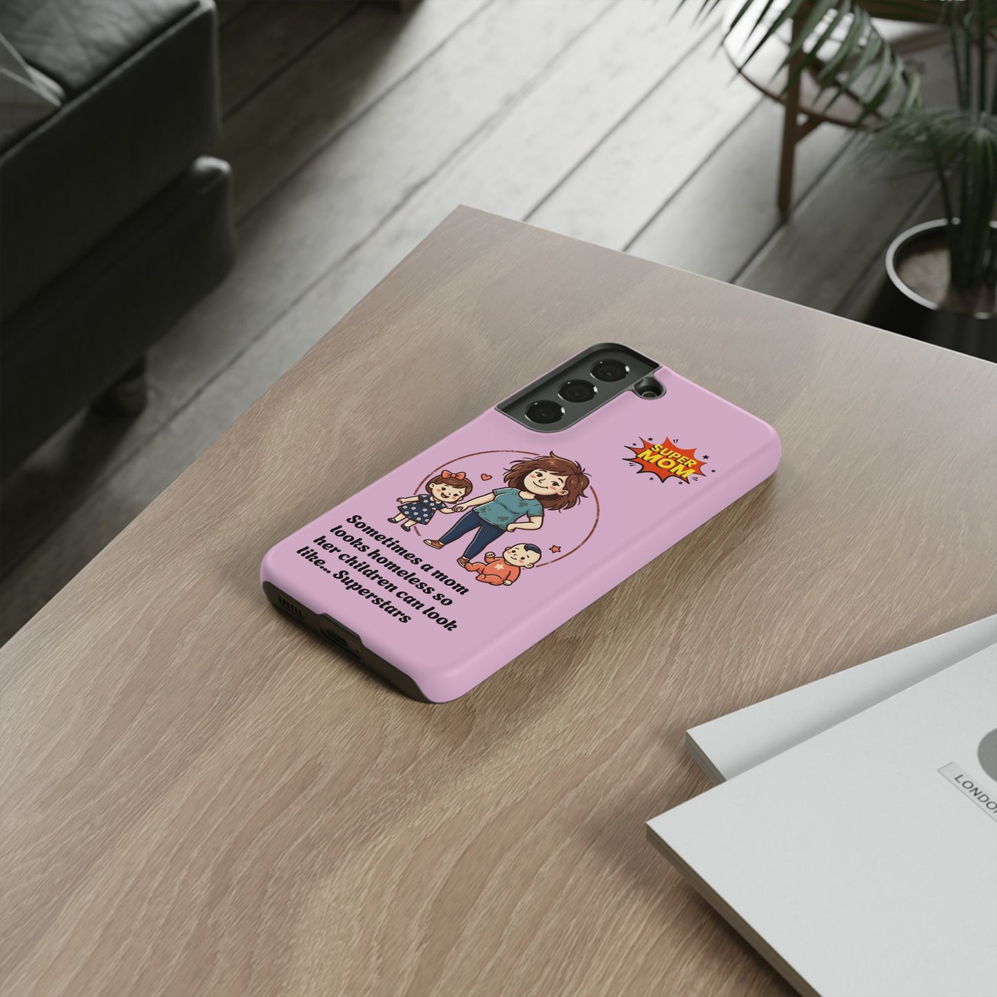 Super Mom Phone Case | Pink Phone Case, Mom Quote