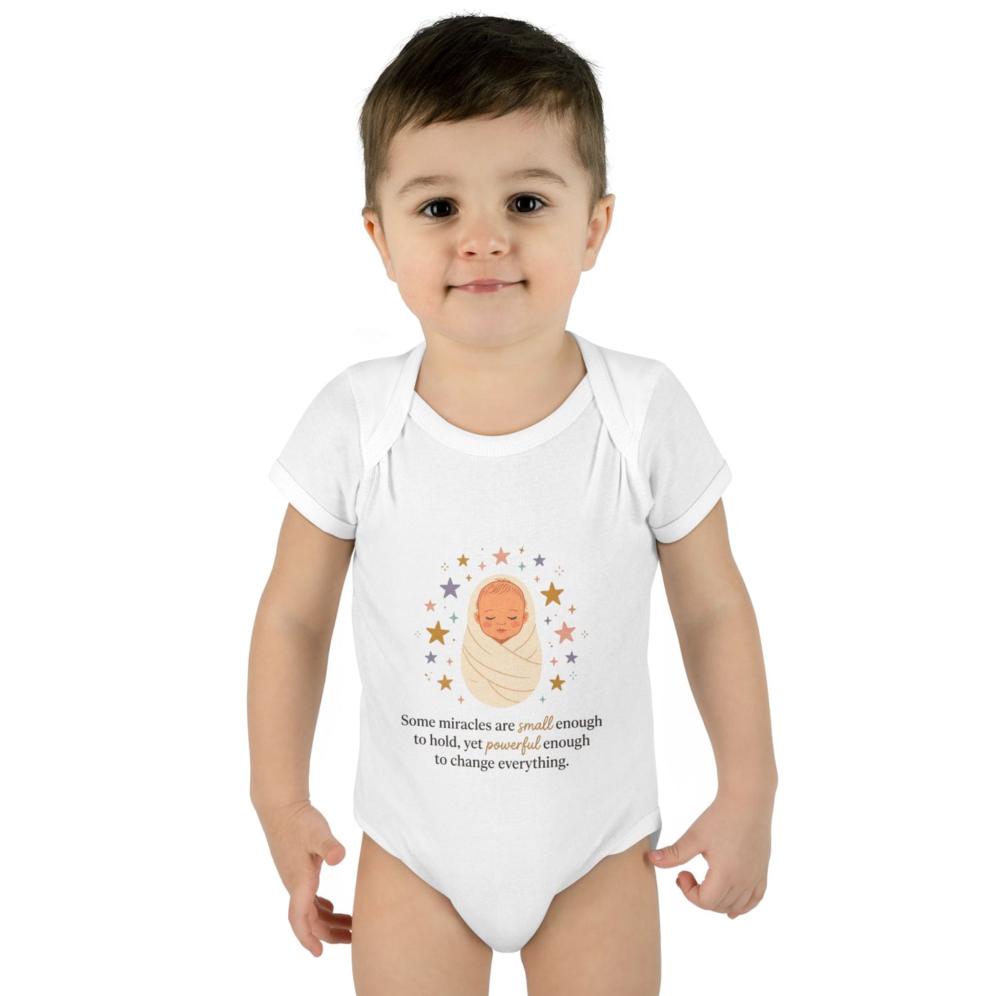 Newborn Swaddle Baby Bodysuit – "Some miracles are small enough to hold"