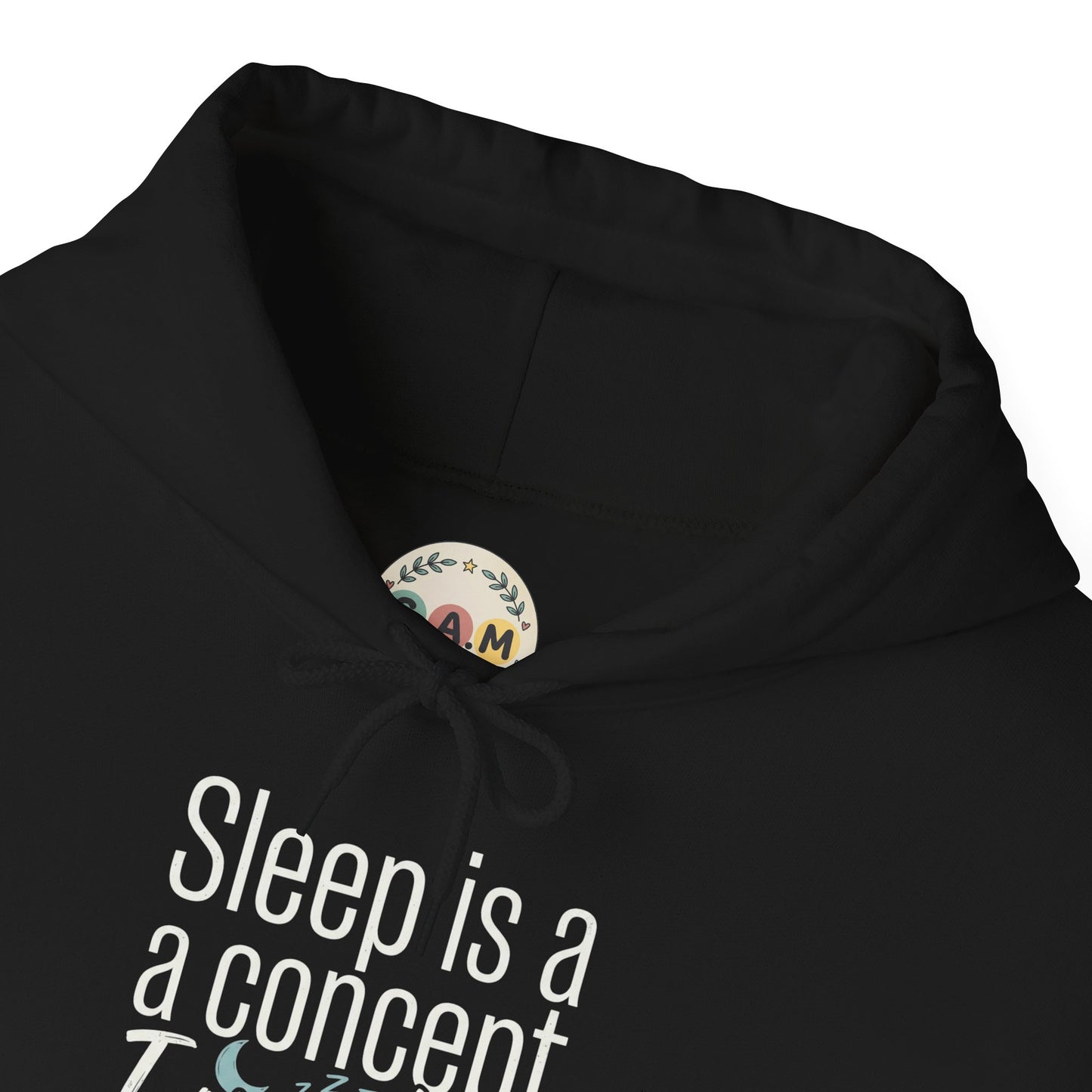 Sleep Is a Concept Hoodie – Funny Insomnia Quote Pullover
