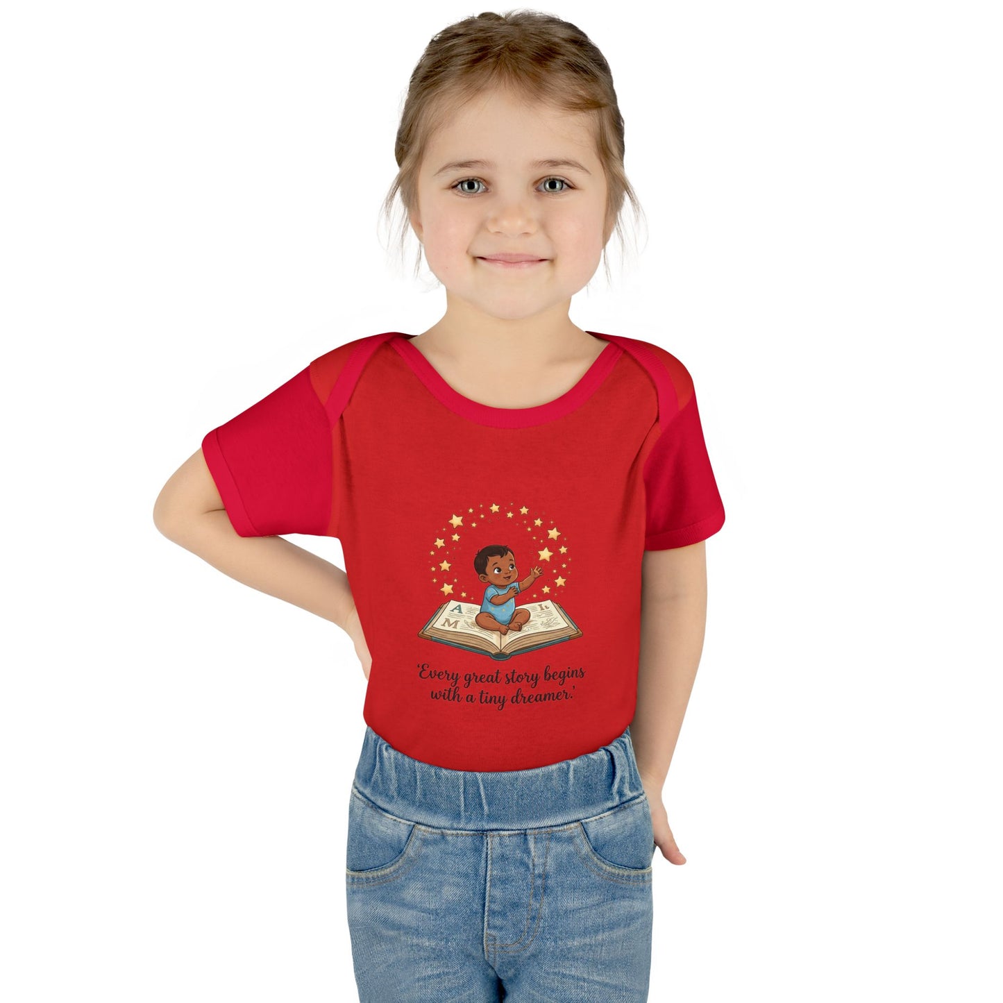 Baby Bodysuit - "Every Great Story Begins with a Tiny Dreamer" Illustrated Infant Onesie