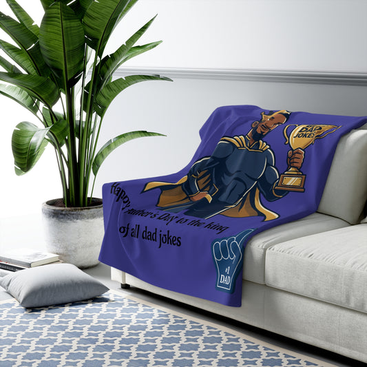 Dad Fleece Blanket | dad quote, illustration