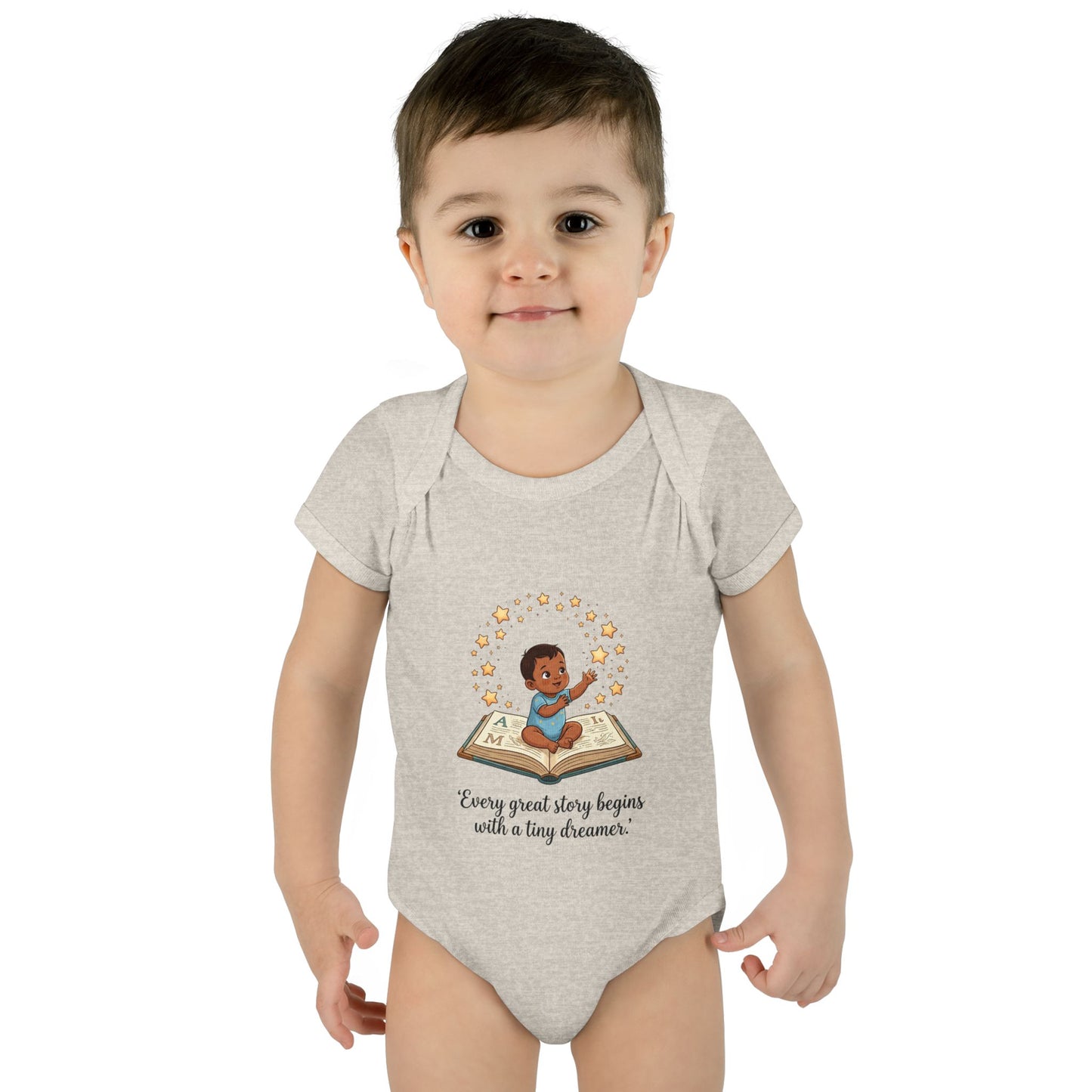Baby Bodysuit - "Every Great Story Begins with a Tiny Dreamer" Illustrated Infant Onesie