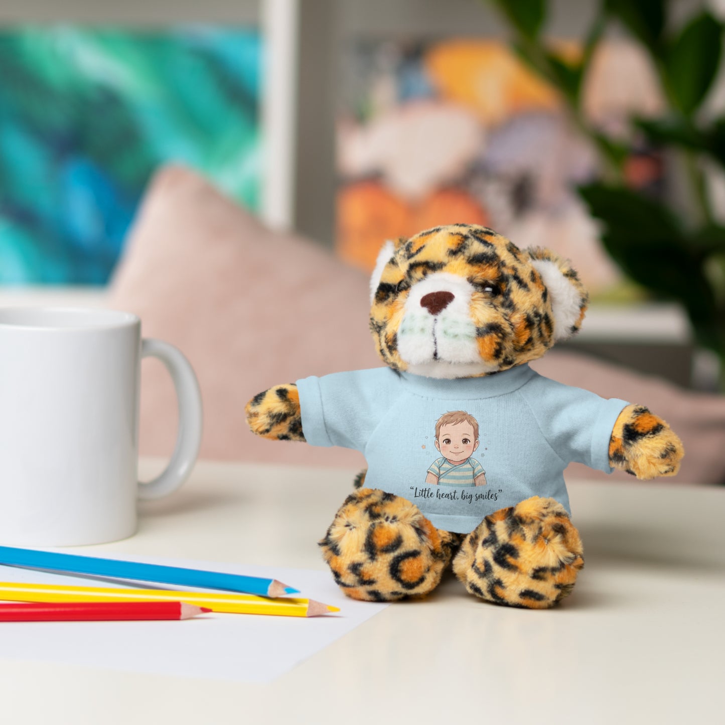 Baby Boy Stuffies with 'Little loved, big smile' Tee