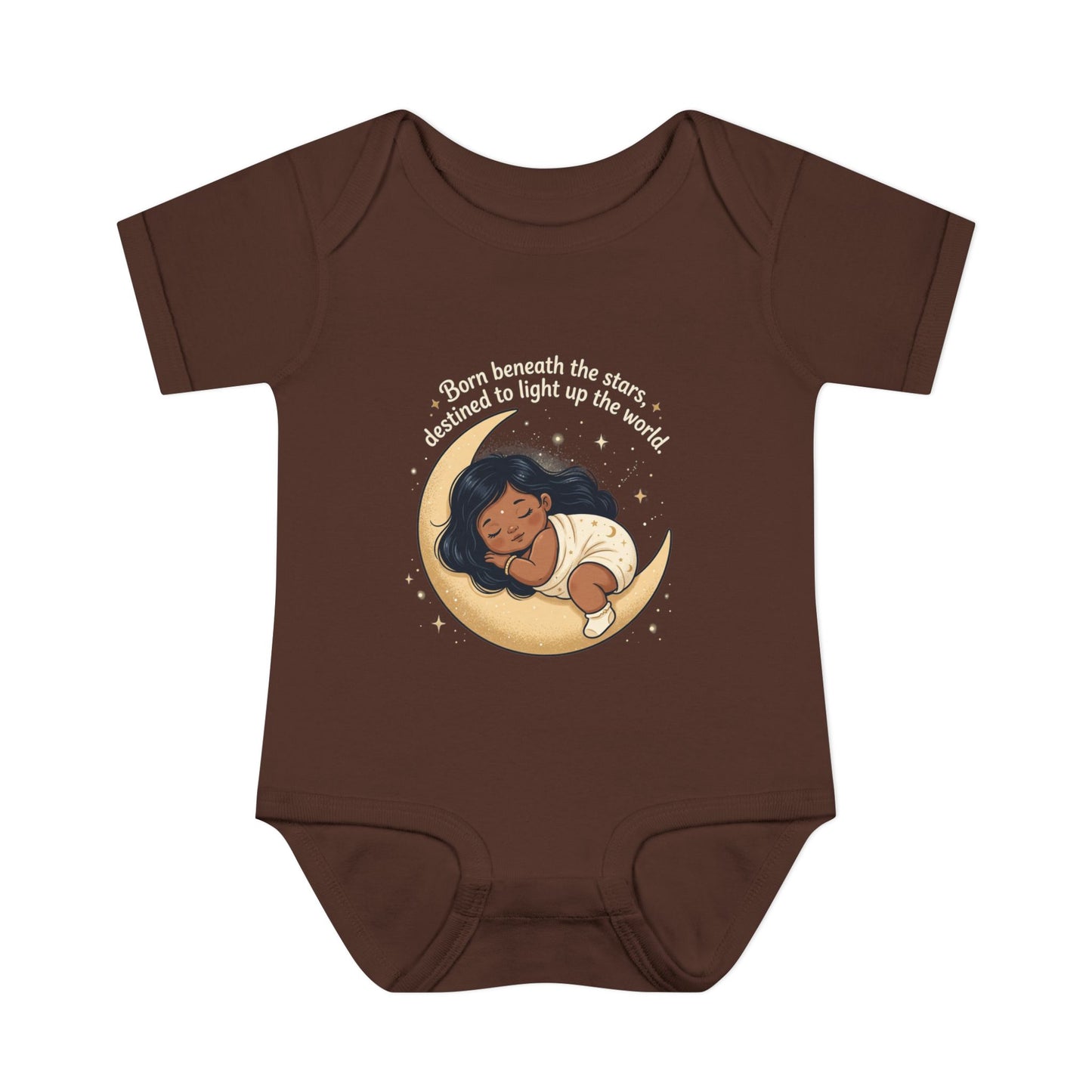 Newborn Moon Baby Bodysuit — "Born Beneath the Stars" Infant Onesie