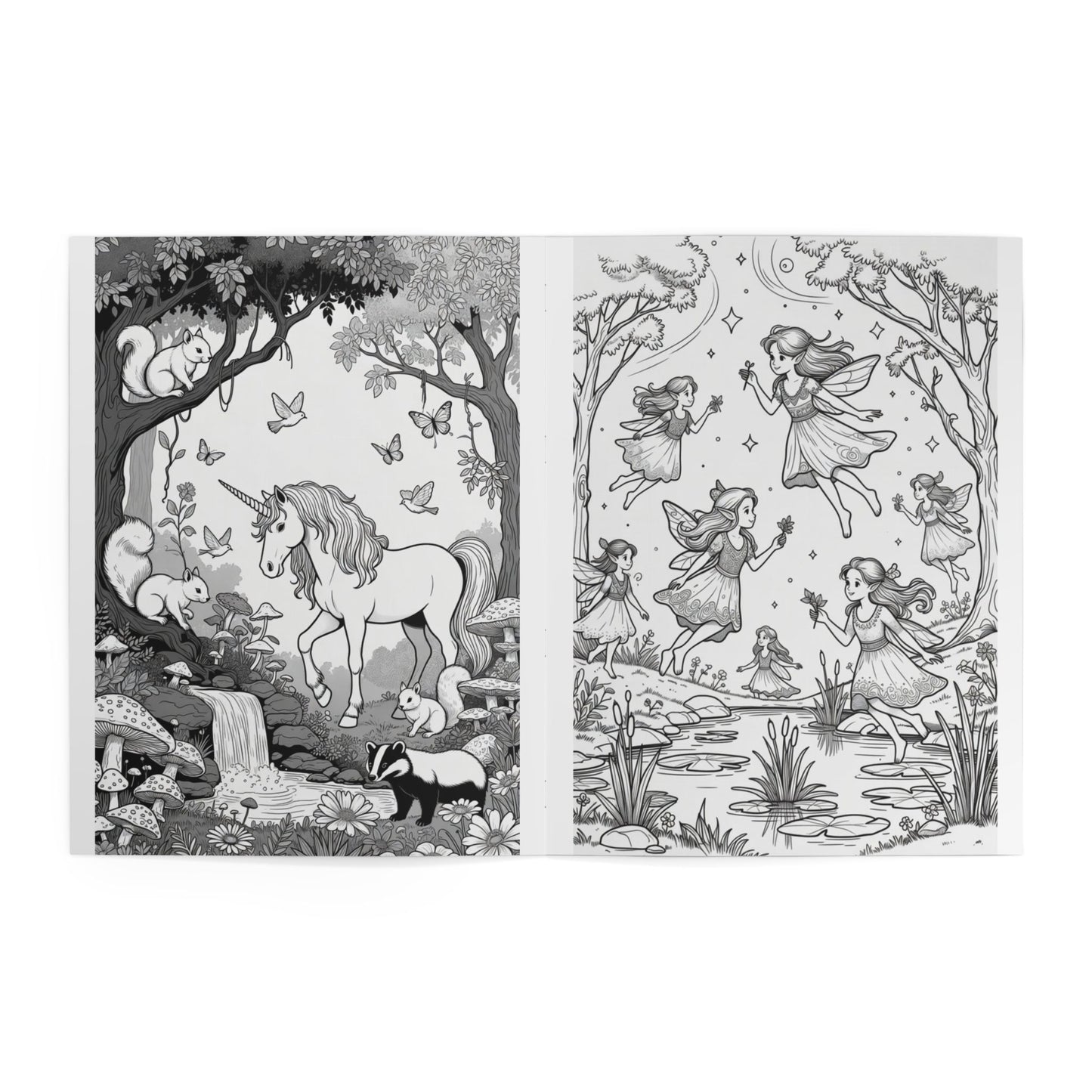 Enchanted Forest Magic Coloring Book — 24 Magical Creatures Coloring Pages