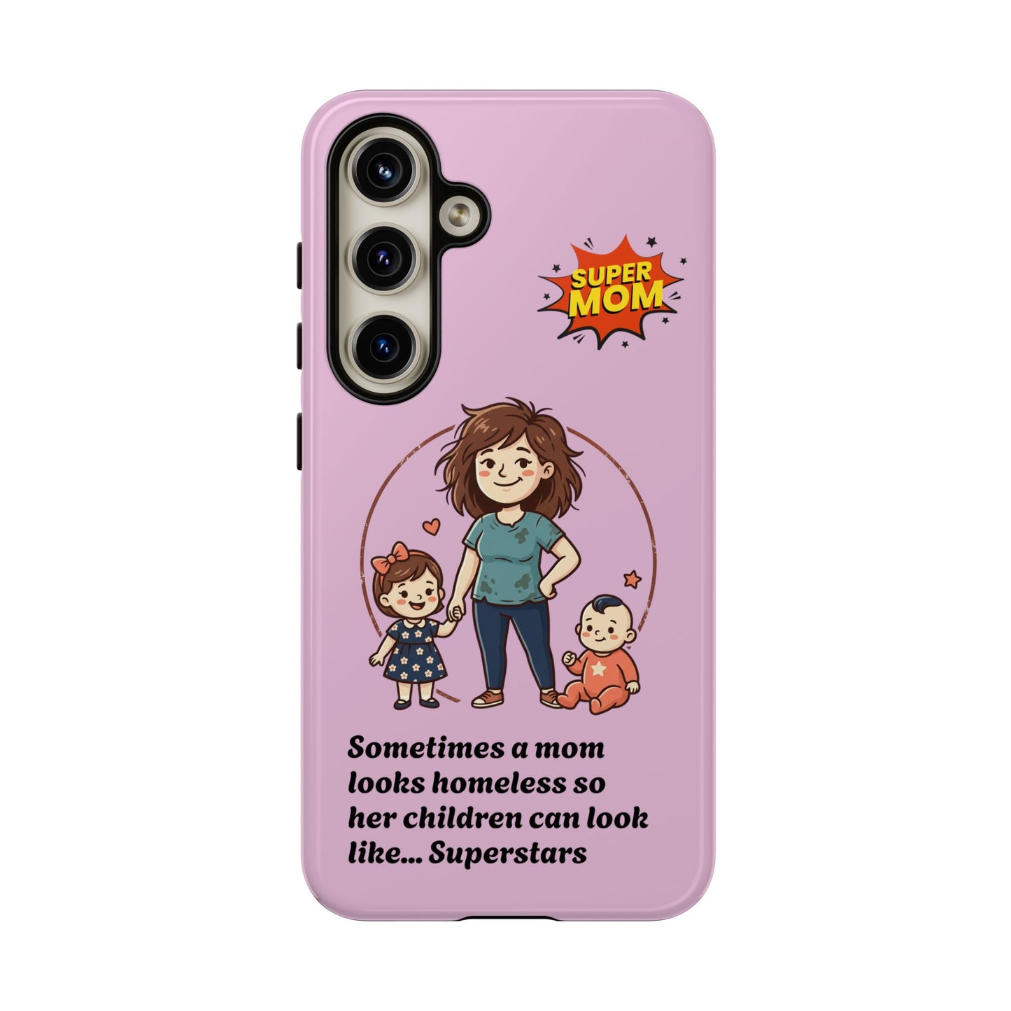 Super Mom Phone Case | Pink Phone Case, Mom Quote