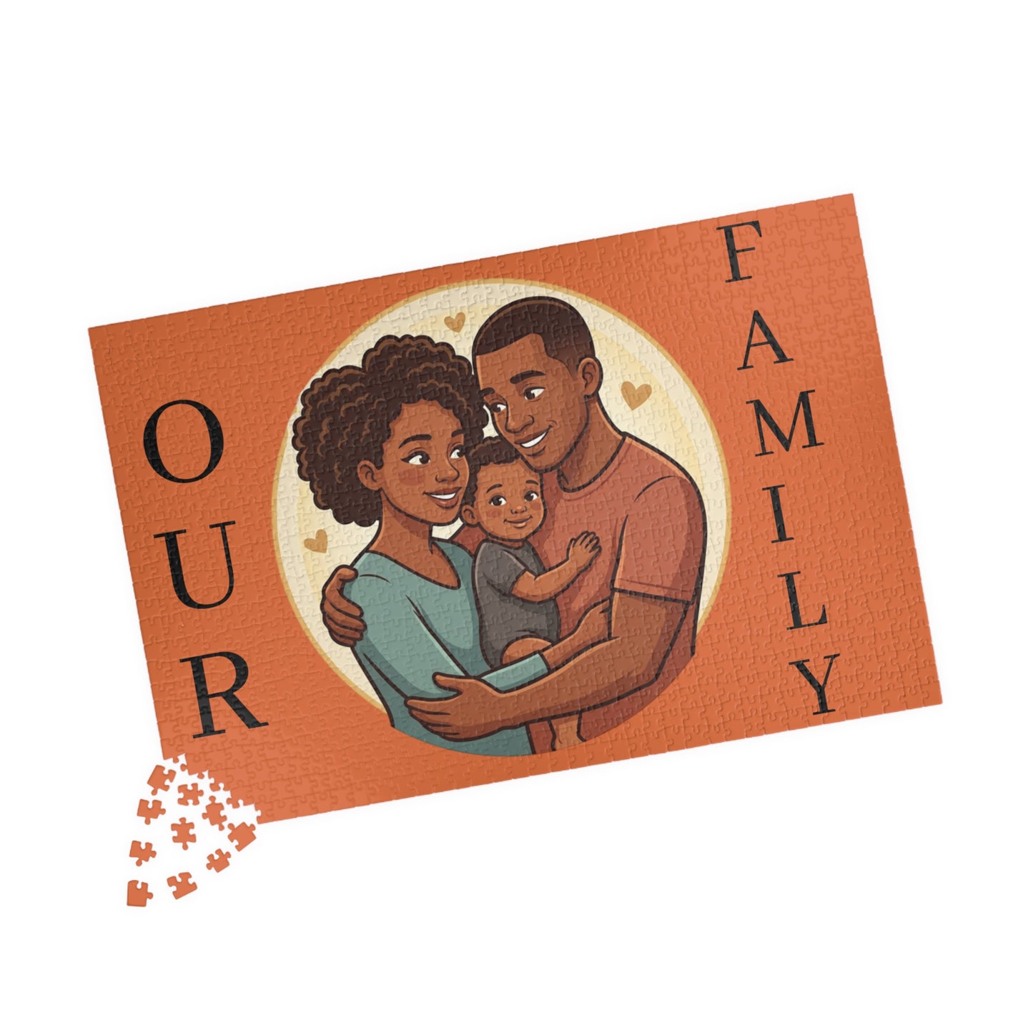 Family Portrait Puzzle – “Our Family” Jigsaw (110–1014 pcs)