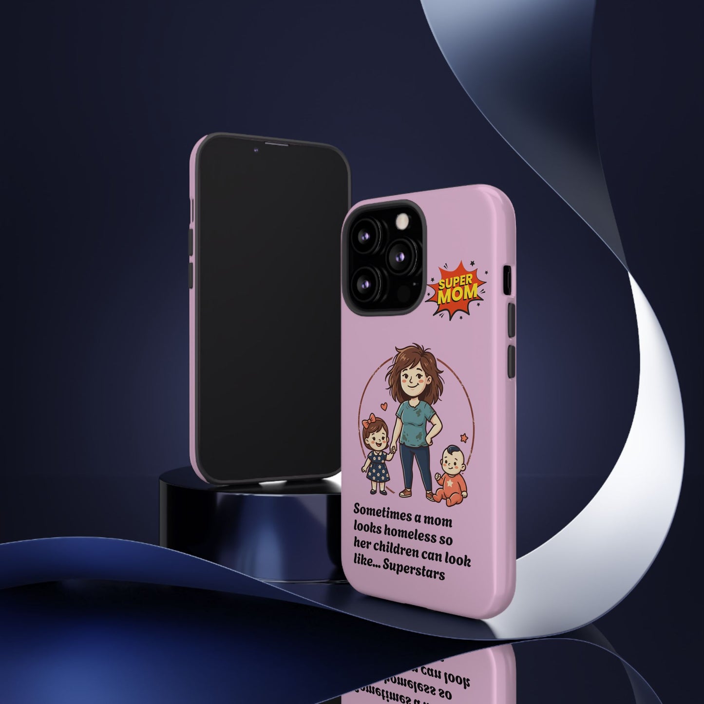 Super Mom Phone Case | Pink Phone Case, Mom Quote