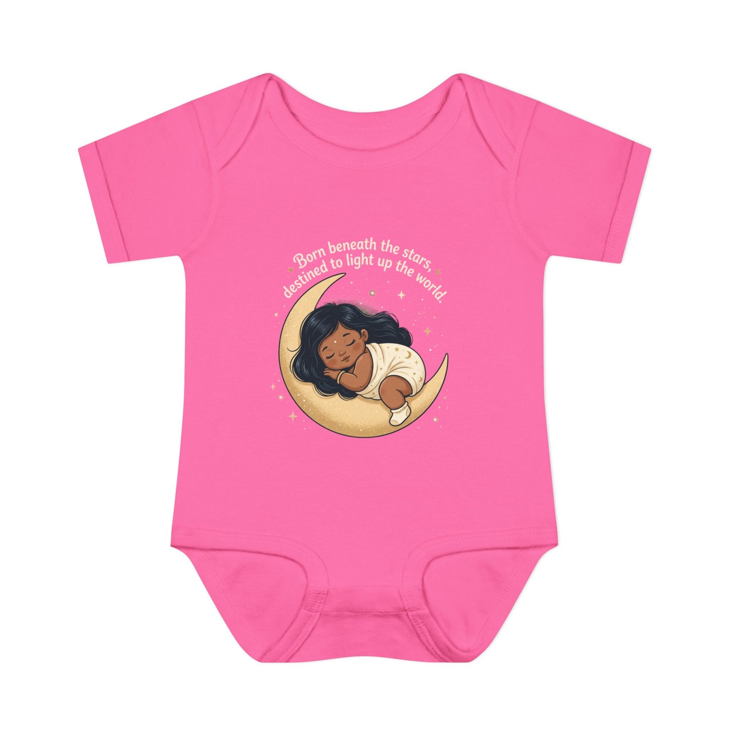 Newborn Moon Baby Bodysuit — "Born Beneath the Stars" Infant Onesie