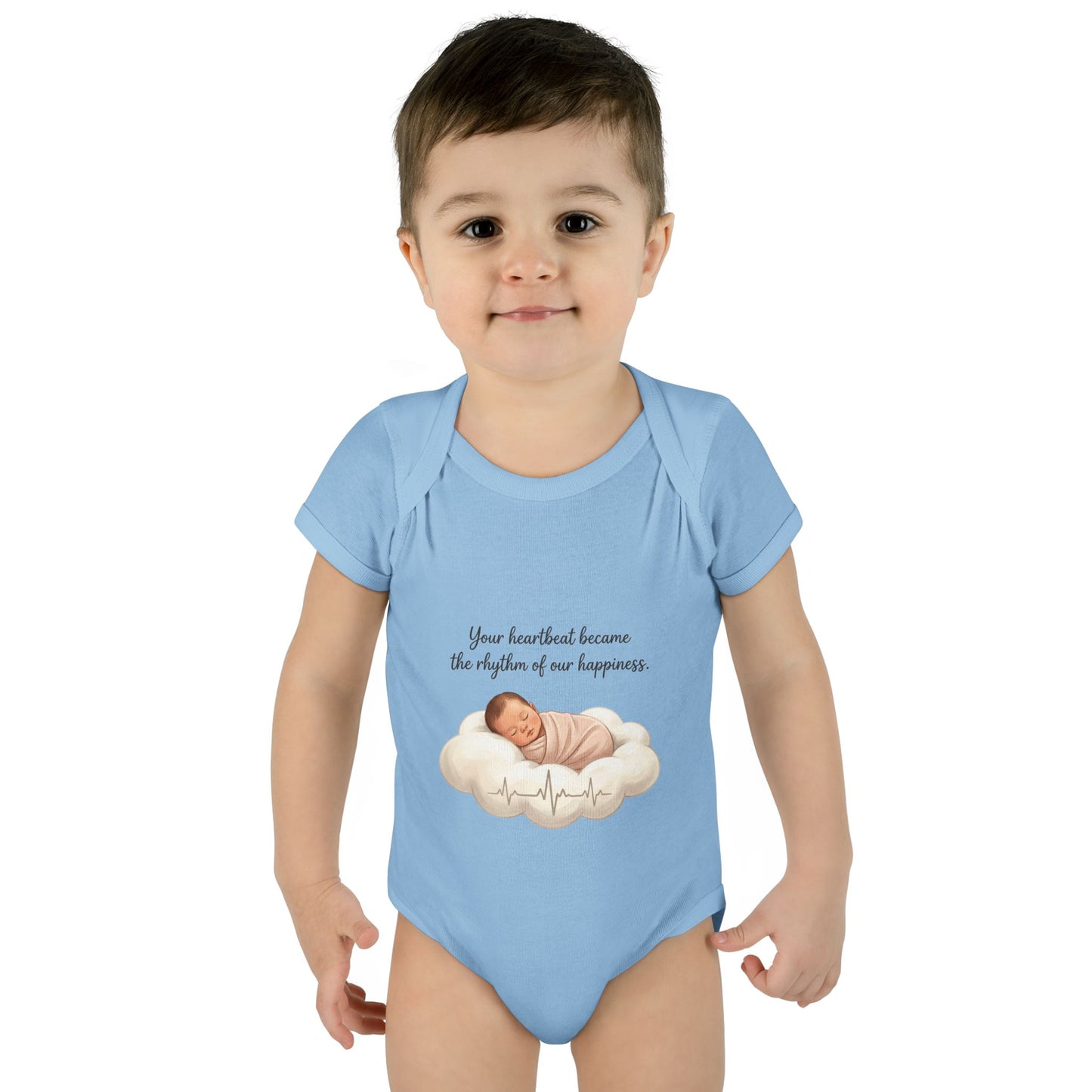 Infant Bodysuit — "Your heartbeat became the rhythm of our happiness" Newborn Baby Gift