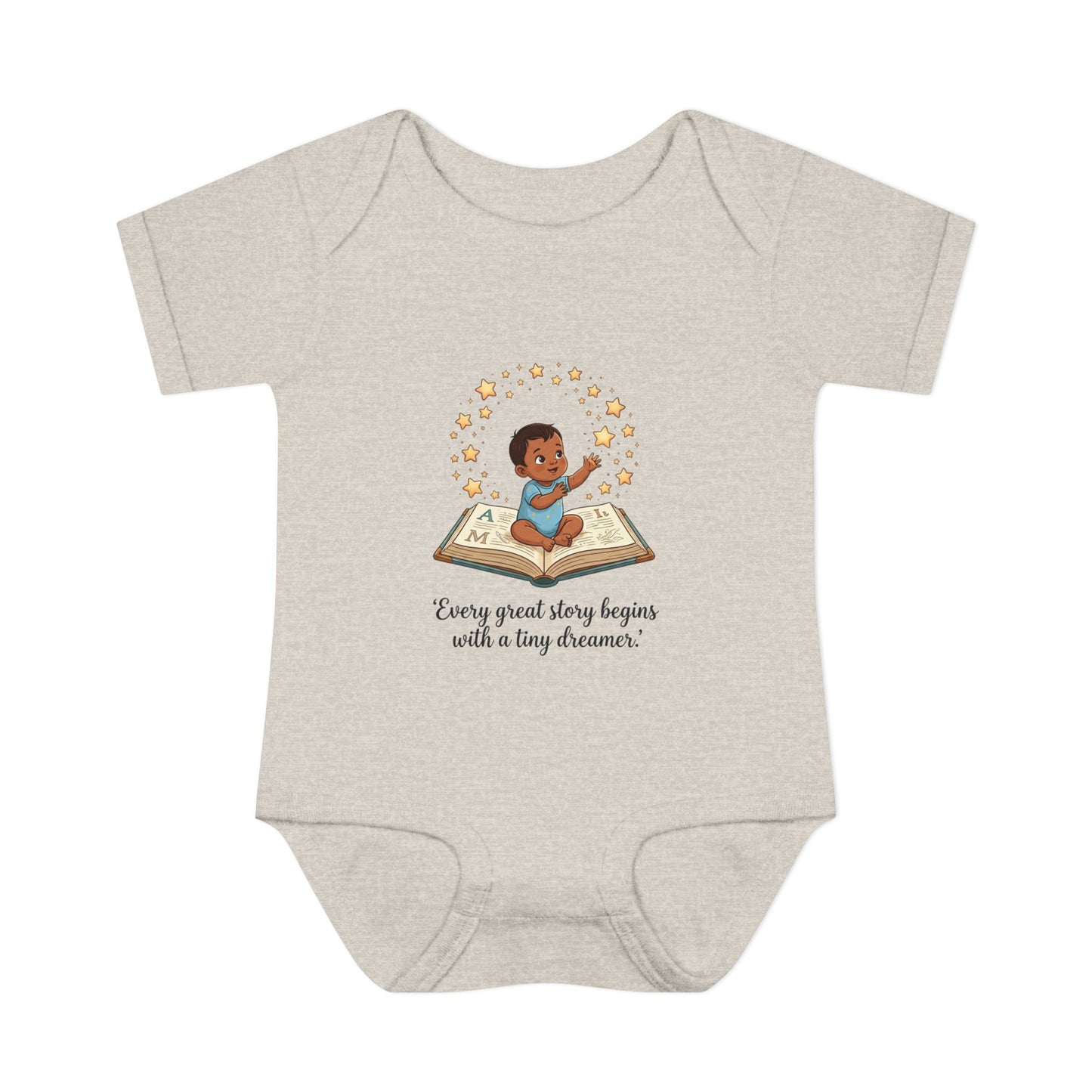 Baby Bodysuit - "Every Great Story Begins with a Tiny Dreamer" Illustrated Infant Onesie
