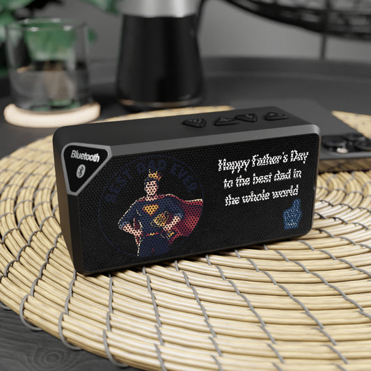 Bluetooth Speaker — "Happy Father's Day to the best dad in the whole world" Superhero Design