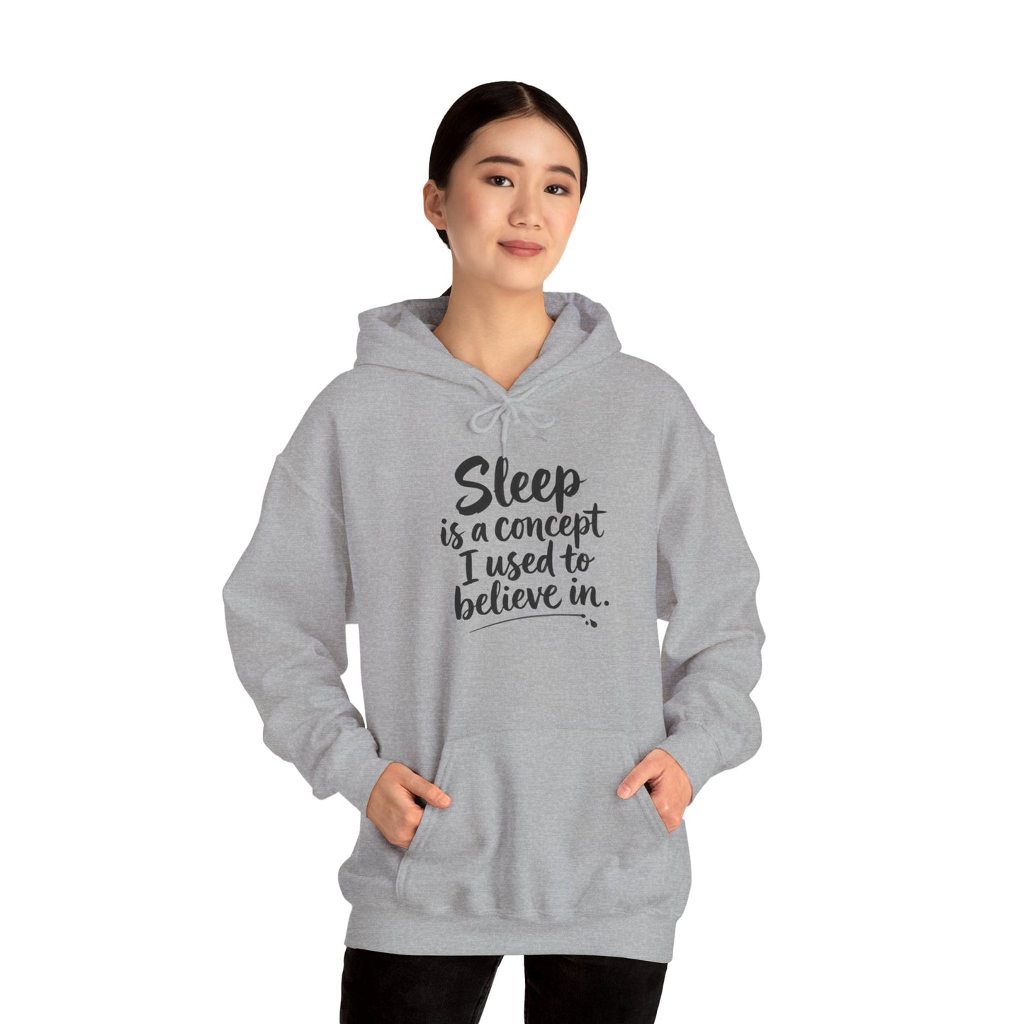 Sleep Is a Concept Hoodie – Funny Insomnia Quote Pullover