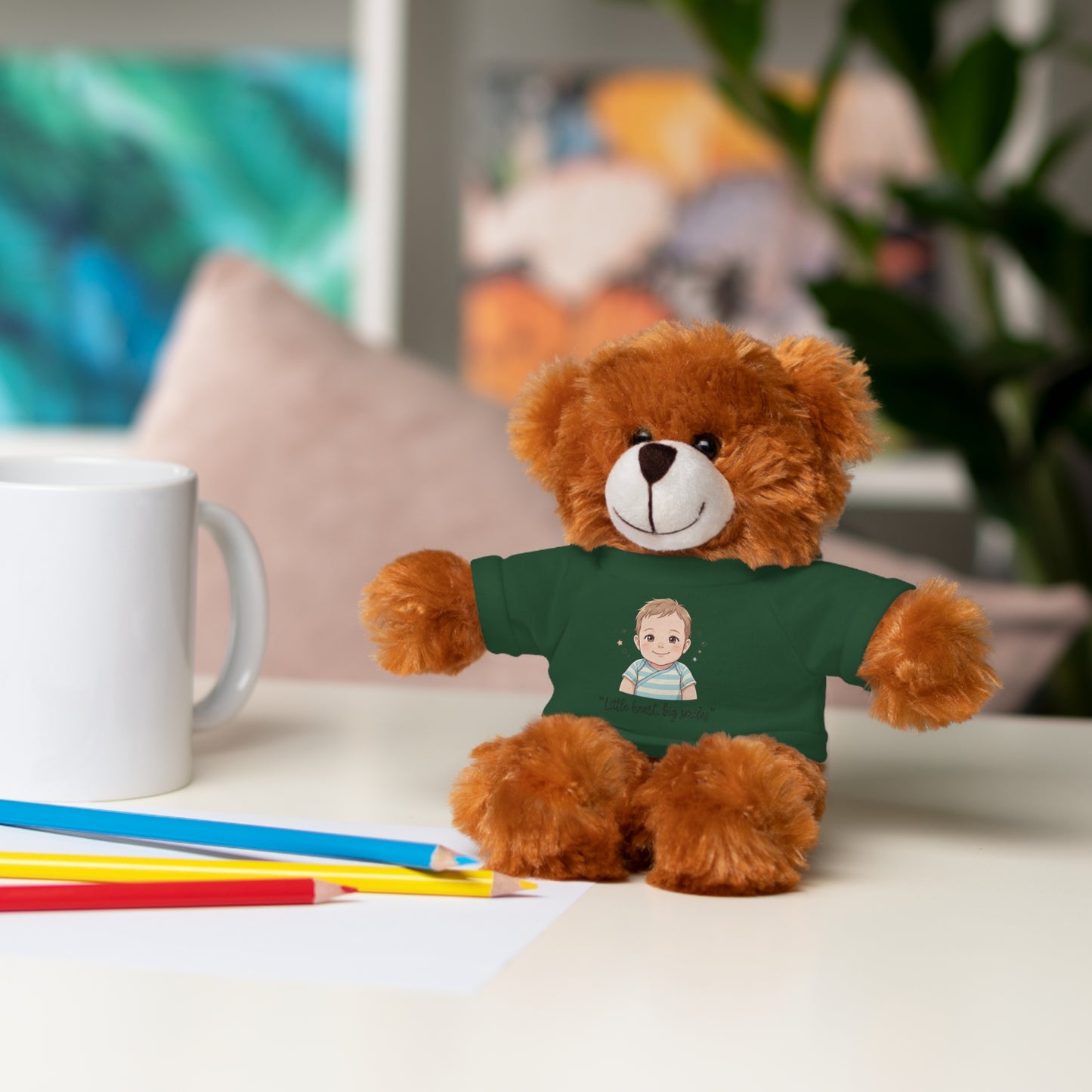 Baby Boy Stuffies with 'Little loved, big smile' Tee