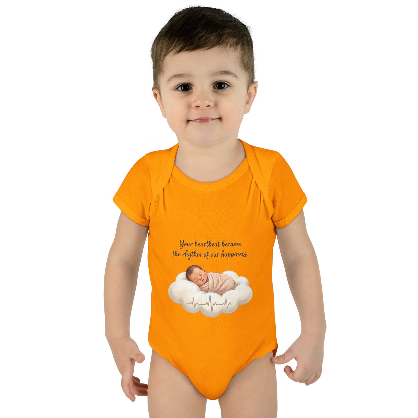 Infant Bodysuit — "Your heartbeat became the rhythm of our happiness" Newborn Baby Gift