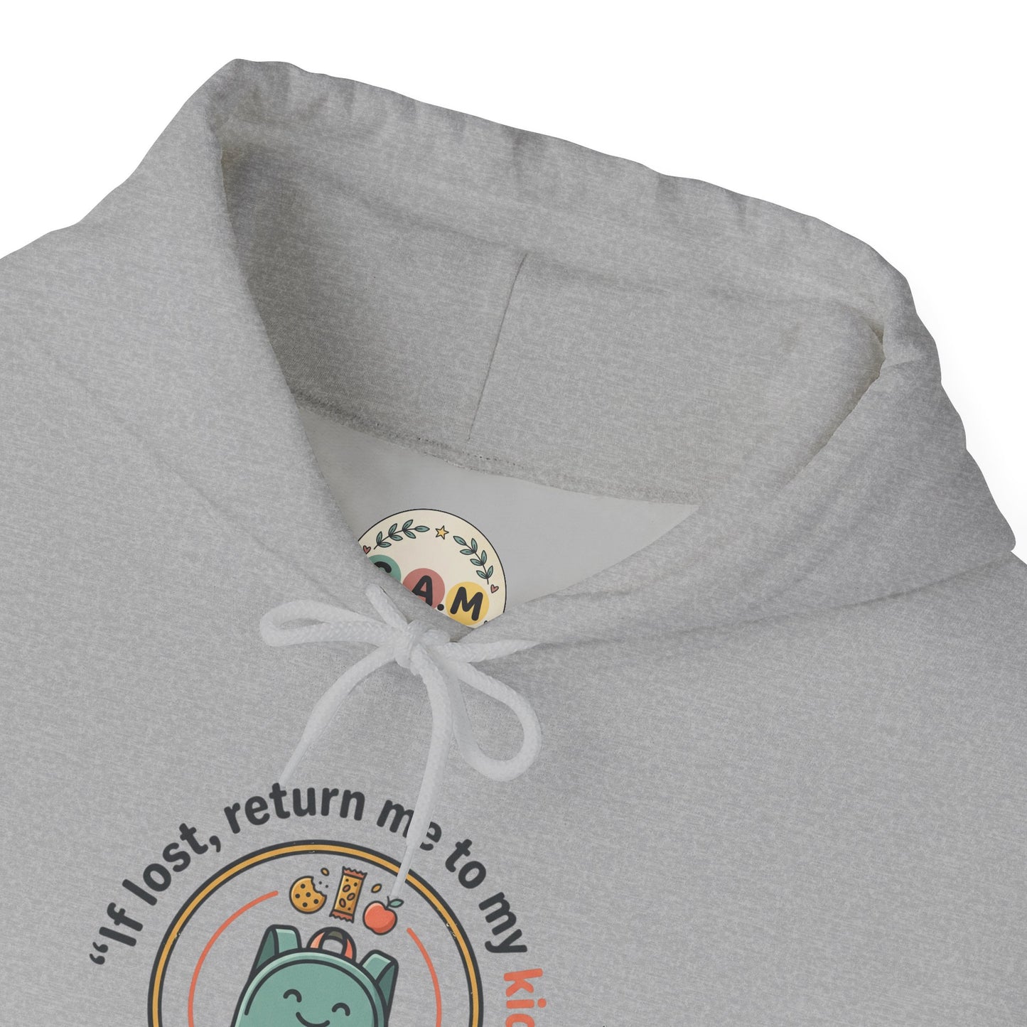 Hoodie — "If Lost, Return Me to My Kids (They need snacks)" Cute Kawaii Backpack Graphic