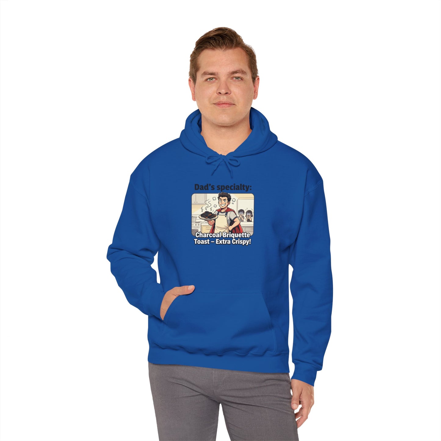 Dad’s Specialty: Charcoal Grilling Hooded Sweatshirt — Funny BBQ Dad Gift