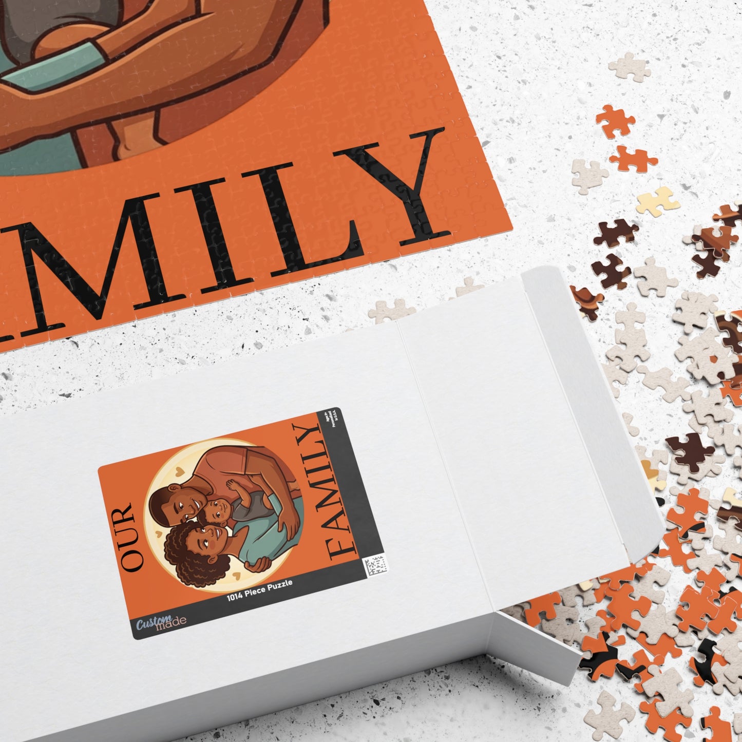 Family Portrait Puzzle – “Our Family” Jigsaw (110–1014 pcs)
