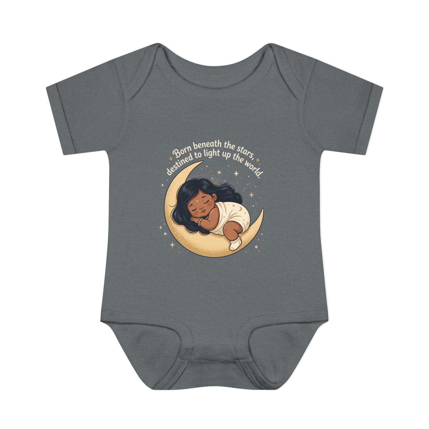 Newborn Moon Baby Bodysuit — "Born Beneath the Stars" Infant Onesie