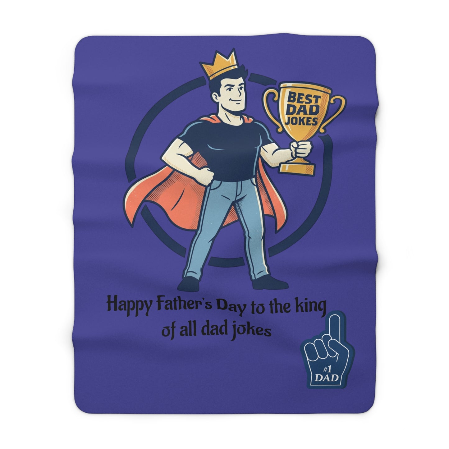 Dad Fleece Blanket | dad quote, illustration
