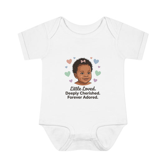 Little Loved Infant Bodysuit — "Little Loved. Deeply Cherished. Forever Adored." Baby Onesie