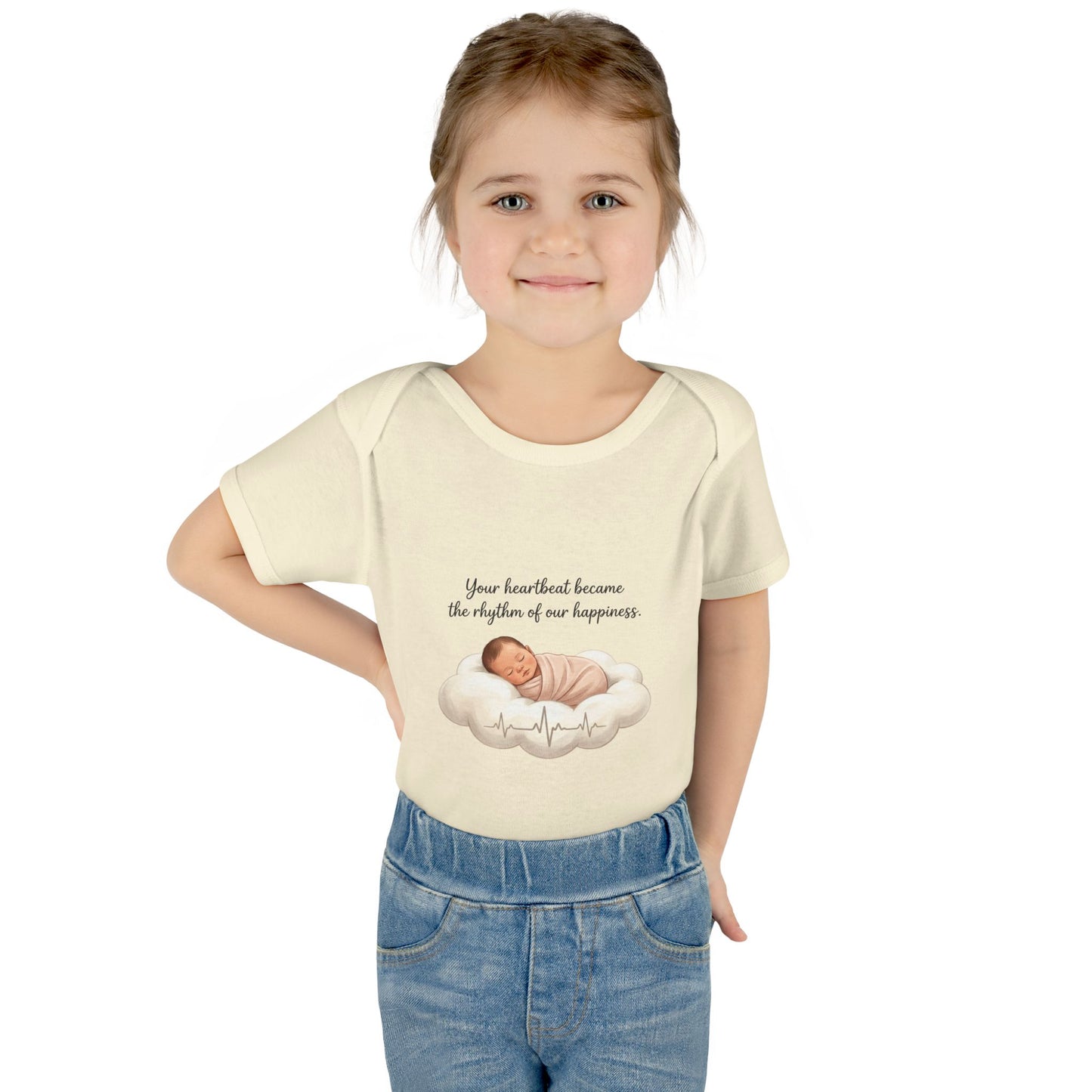 Infant Bodysuit — "Your heartbeat became the rhythm of our happiness" Newborn Baby Gift