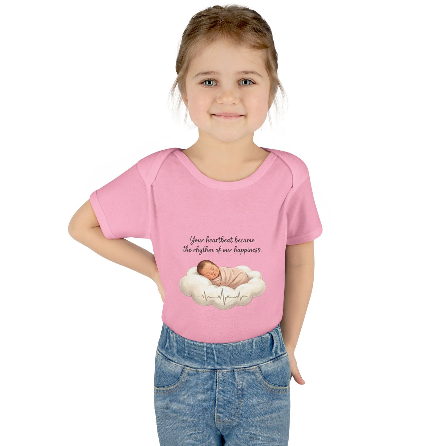 Infant Bodysuit — "Your heartbeat became the rhythm of our happiness" Newborn Baby Gift