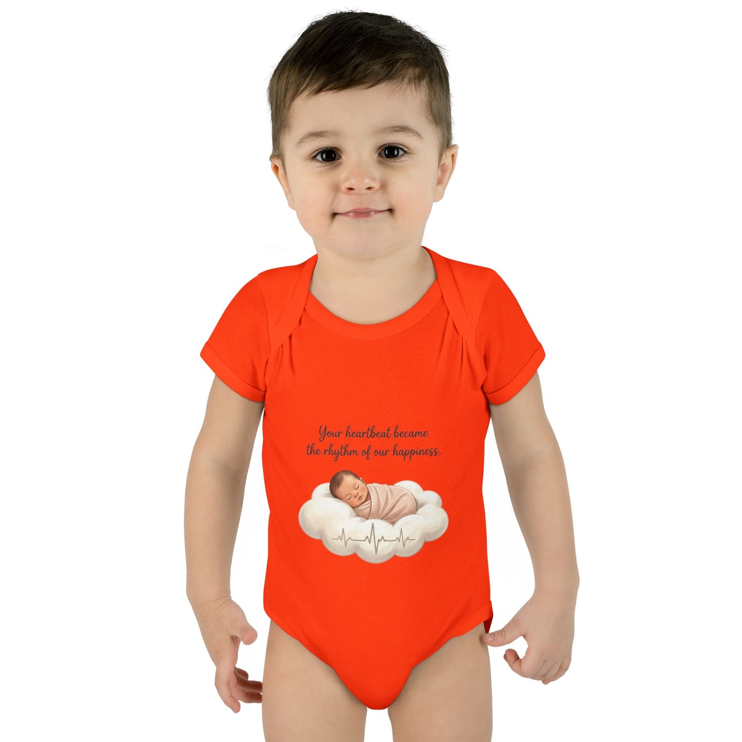 Infant Bodysuit — "Your heartbeat became the rhythm of our happiness" Newborn Baby Gift