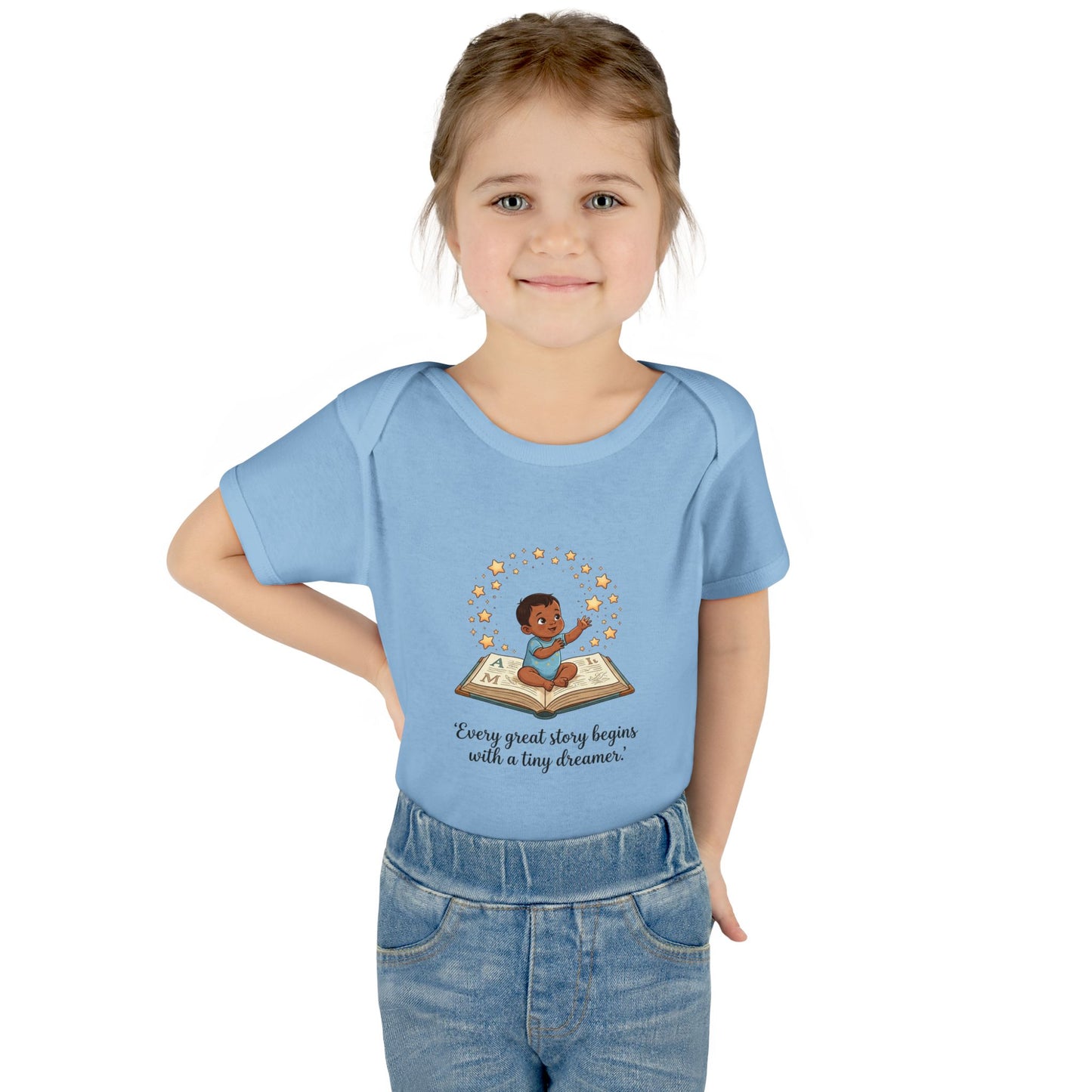 Baby Bodysuit - "Every Great Story Begins with a Tiny Dreamer" Illustrated Infant Onesie