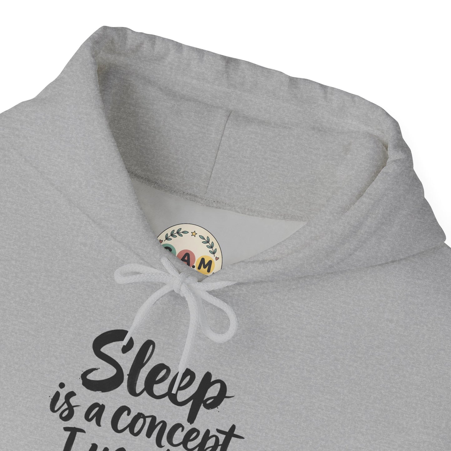 Sleep Is a Concept Hoodie – Funny Insomnia Quote Pullover
