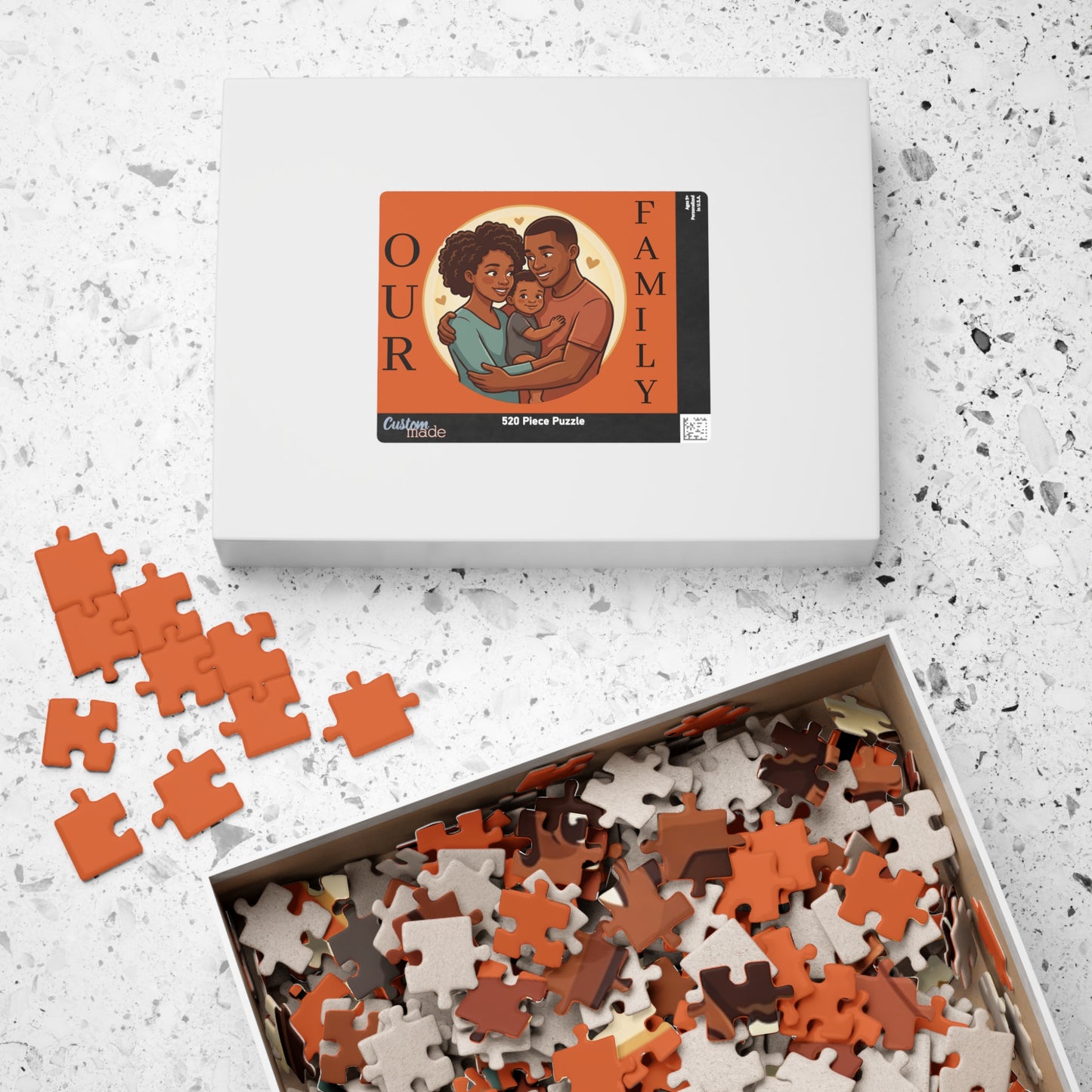 Family Portrait Puzzle – “Our Family” Jigsaw (110–1014 pcs)