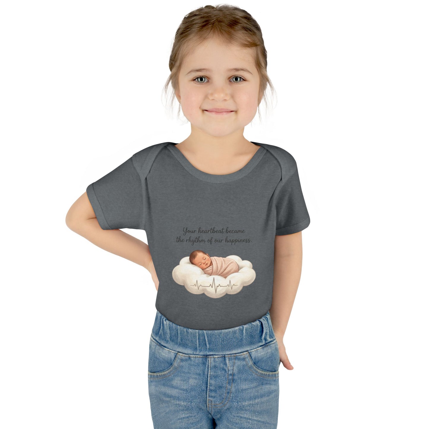 Infant Bodysuit — "Your heartbeat became the rhythm of our happiness" Newborn Baby Gift