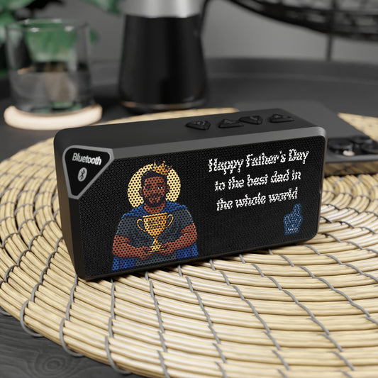 Bluetooth Speaker — "Happy Father's Day to the best dad in the whole world" Superhero Design