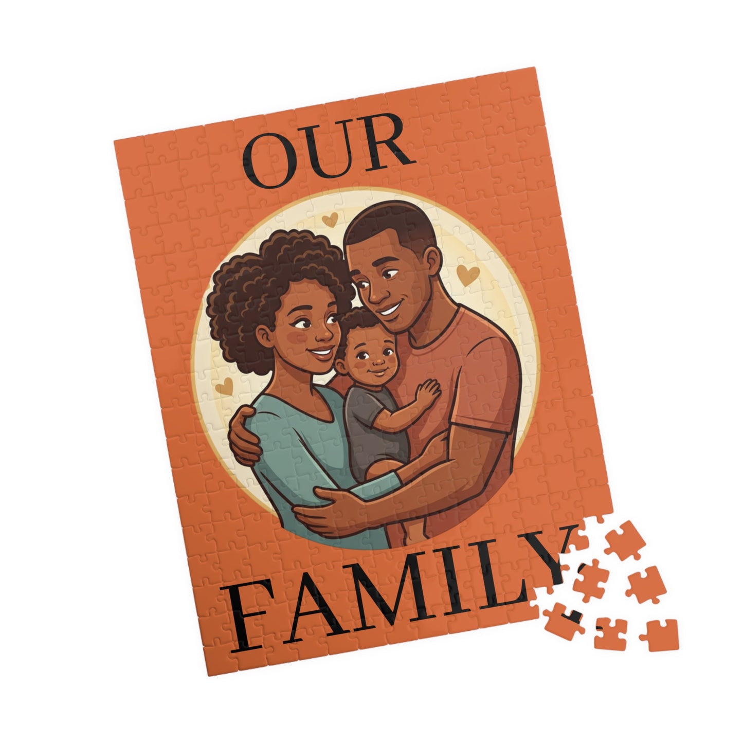 Family Portrait Puzzle – “Our Family” Jigsaw (110–1014 pcs)