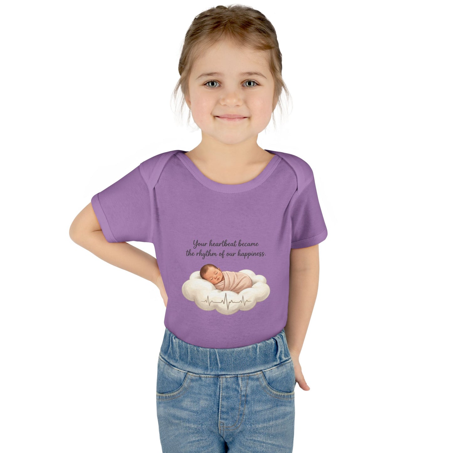 Infant Bodysuit — "Your heartbeat became the rhythm of our happiness" Newborn Baby Gift
