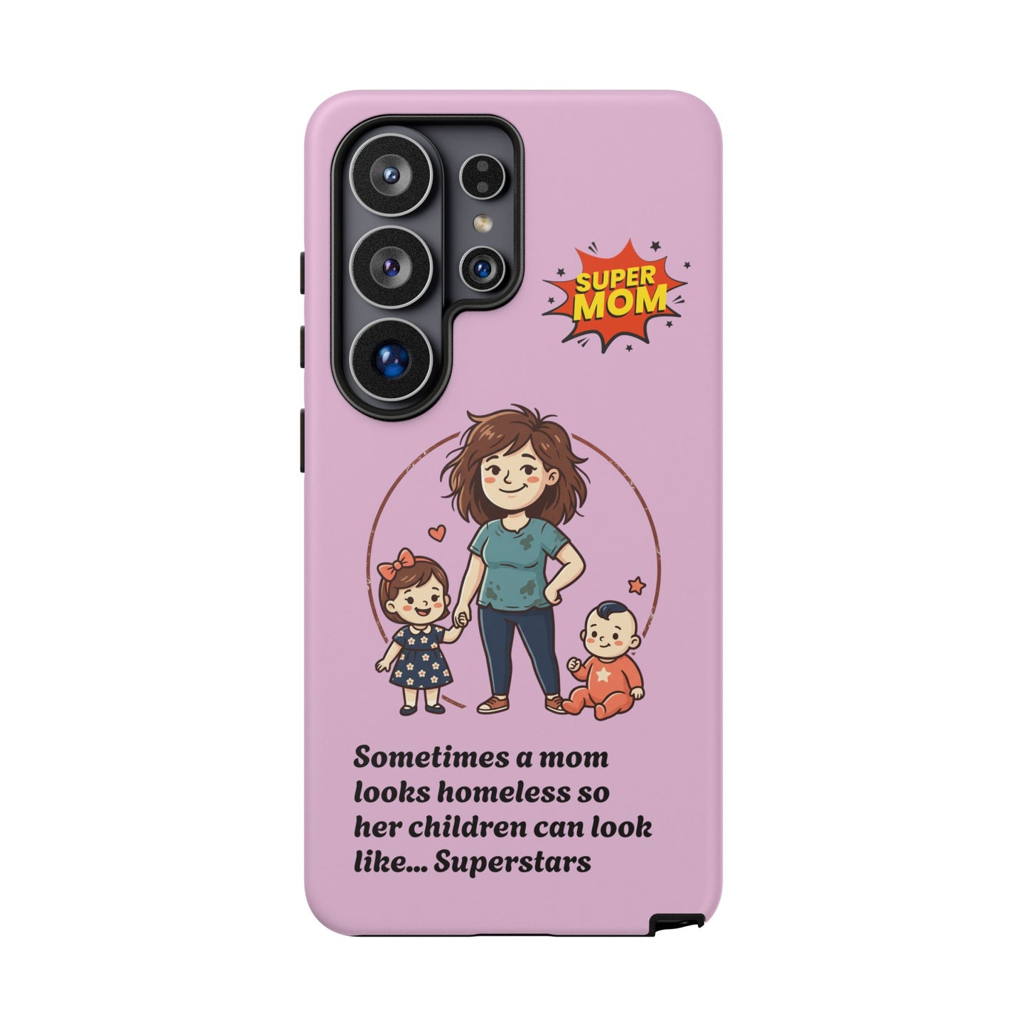 Super Mom Phone Case | Pink Phone Case, Mom Quote