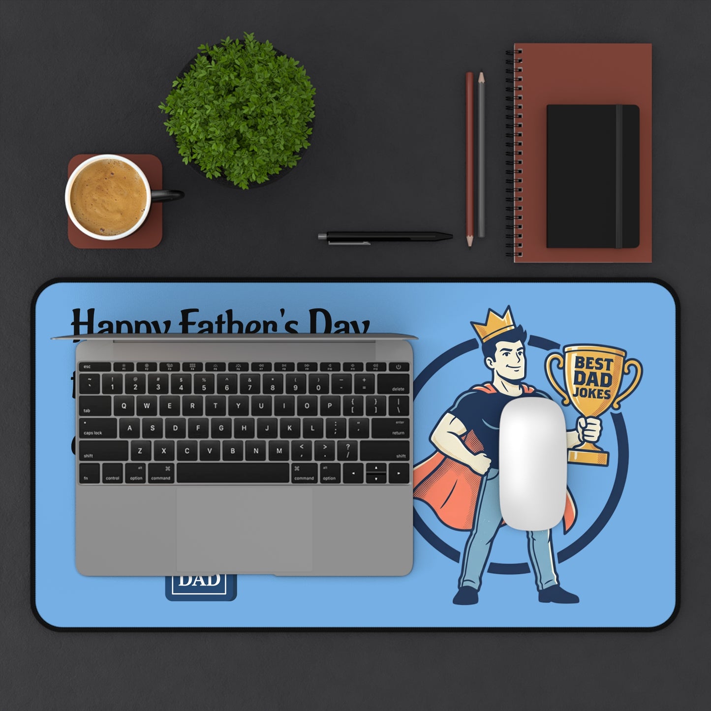 Father's Day Desk Mat | Best Dad Trophy Mouse Pad