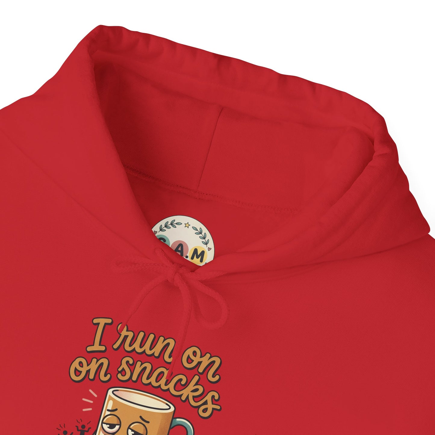 Coffee Mug Hoodie - "I Run on Coffee and Tiny Human Drama" Funny Mom Sweatshirt