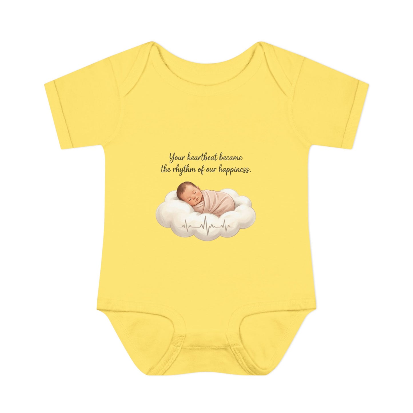 Infant Bodysuit — "Your heartbeat became the rhythm of our happiness" Newborn Baby Gift