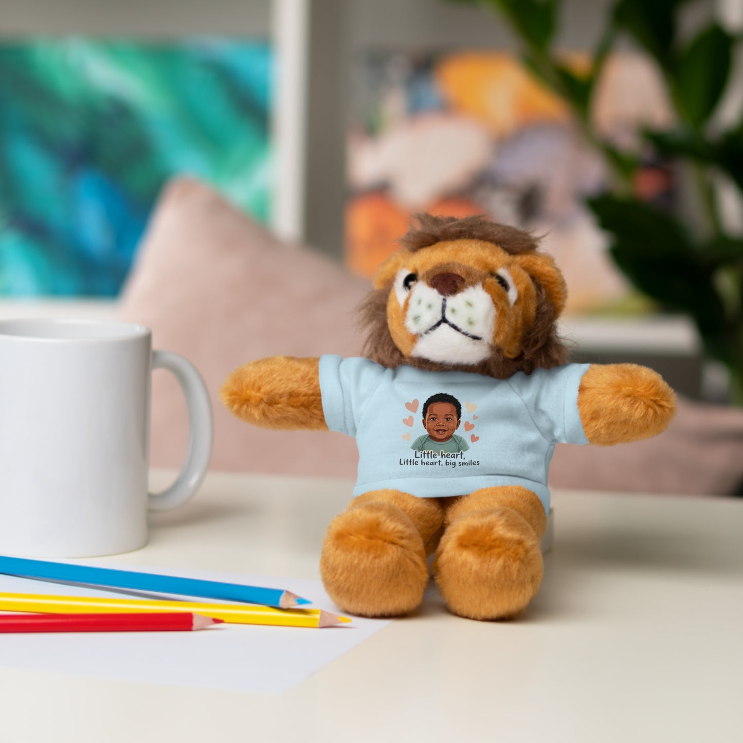 Baby Boy Stuffies with 'Little loved, big smile' Tee