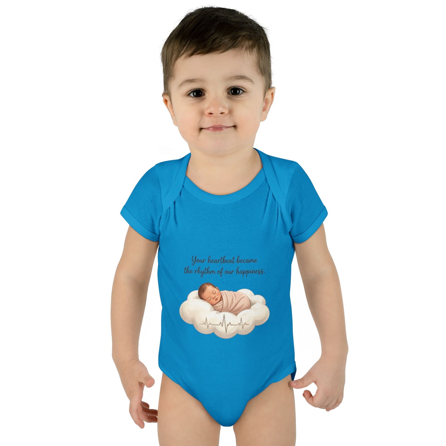 Infant Bodysuit — "Your heartbeat became the rhythm of our happiness" Newborn Baby Gift