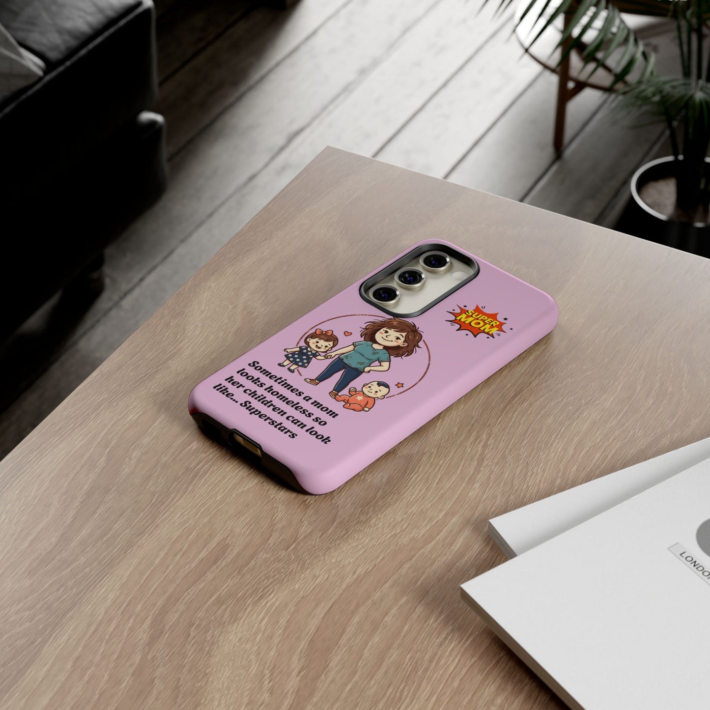 Super Mom Phone Case | Pink Phone Case, Mom Quote