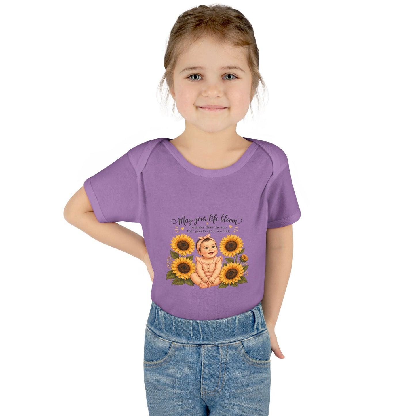 Sunflower Baby Bodysuit – "May Your Life Bloom" Infant Onesie