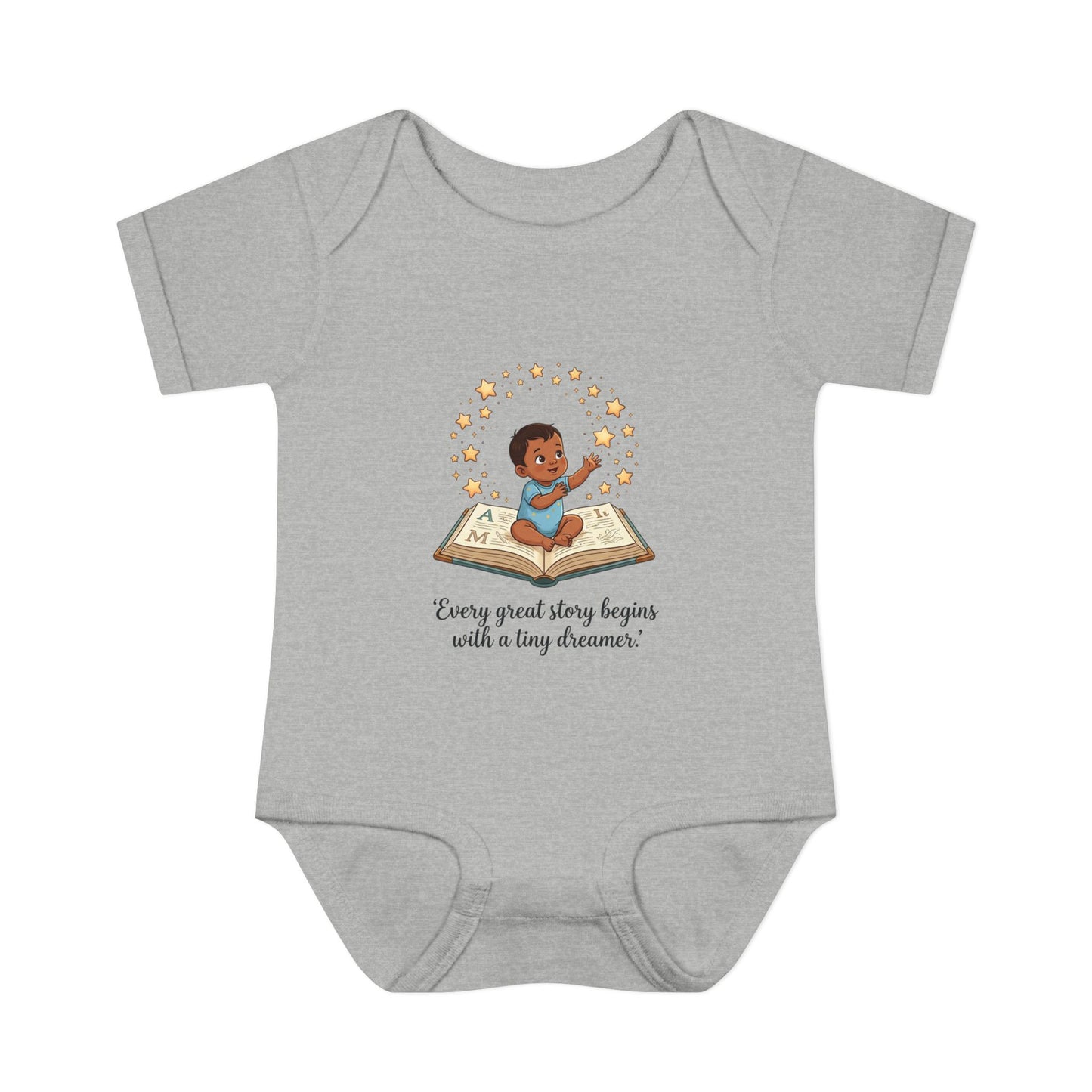 Baby Bodysuit - "Every Great Story Begins with a Tiny Dreamer" Illustrated Infant Onesie